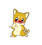 照れる柴犬（個別スタンプ：1）