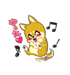 照れる柴犬（個別スタンプ：7）