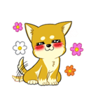 照れる柴犬（個別スタンプ：30）