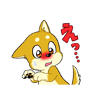 照れる柴犬（個別スタンプ：32）