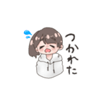 イラスト女子（個別スタンプ：3）