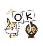 なんか普通の動物シリーズ・うさぎとサル（個別スタンプ：10）