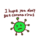 コロナウイルス予防スタンプ（英語版）（個別スタンプ：2）
