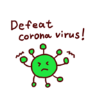 コロナウイルス予防スタンプ（英語版）（個別スタンプ：4）