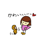 おかっぱちゃんと子ザルの金五郎（個別スタンプ：13）