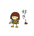 おかっぱちゃんと子ザルの金五郎（個別スタンプ：14）