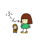 おかっぱちゃんと子ザルの金五郎（個別スタンプ：17）