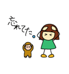 おかっぱちゃんと子ザルの金五郎（個別スタンプ：36）
