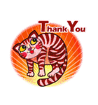 猫博物館 - Thank you (English)（個別スタンプ：10）