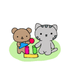 ねこのコン。4♡ねこのコンとくまったくん（個別スタンプ：9）