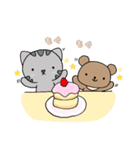 ねこのコン。4♡ねこのコンとくまったくん（個別スタンプ：22）