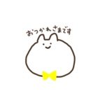 しもぶくれうさぎたち（個別スタンプ：3）