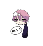 ぴんくとむらさきが主色の男の子（個別スタンプ：13）