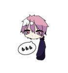 ぴんくとむらさきが主色の男の子（個別スタンプ：16）