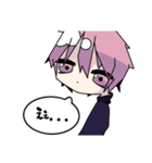ぴんくとむらさきが主色の男の子（個別スタンプ：30）
