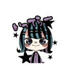あおとむらさきとかの寒色系女子（個別スタンプ：4）