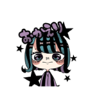 あおとむらさきとかの寒色系女子（個別スタンプ：5）