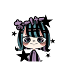 あおとむらさきとかの寒色系女子（個別スタンプ：6）