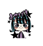 あおとむらさきとかの寒色系女子（個別スタンプ：10）