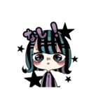 あおとむらさきとかの寒色系女子（個別スタンプ：12）