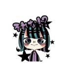 あおとむらさきとかの寒色系女子（個別スタンプ：14）