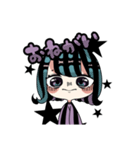 あおとむらさきとかの寒色系女子（個別スタンプ：21）