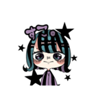 あおとむらさきとかの寒色系女子（個別スタンプ：35）