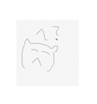 無表情のネコと人（個別スタンプ：6）