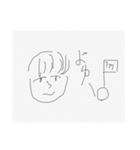 無表情のネコと人（個別スタンプ：19）