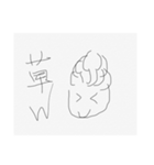 無表情のネコと人（個別スタンプ：21）