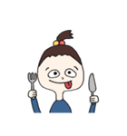 なべべ（ちょんまげ太郎ver.）（個別スタンプ：13）