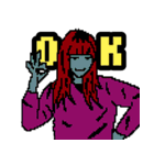 ドット絵女子のスタンプ（個別スタンプ：3）