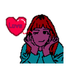 ドット絵女子のスタンプ（個別スタンプ：8）