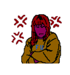ドット絵女子のスタンプ（個別スタンプ：9）