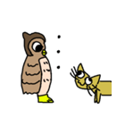 なんか目の方向がおかしいフクロウたち（個別スタンプ：5）