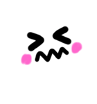 シンプルな顔文字〜無表情（個別スタンプ：3）
