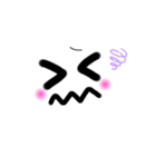 シンプルな顔文字〜無表情（個別スタンプ：6）