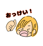 黄色い髪の女の子スタンプ（個別スタンプ：7）