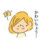 黄色い髪の女の子スタンプ（個別スタンプ：17）