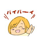黄色い髪の女の子スタンプ（個別スタンプ：19）
