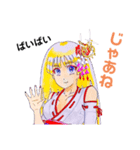 頑張る巫女お姉さん 4（個別スタンプ：22）