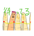 指と顔（個別スタンプ：7）