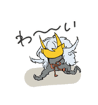 乱髪兜くん（個別スタンプ：1）