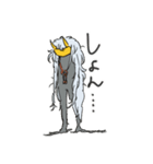 乱髪兜くん（個別スタンプ：2）