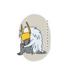 乱髪兜くん（個別スタンプ：6）