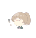 顔が真ん中に寄ったJK♡（個別スタンプ：1）