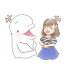 ベルーガと女の子 2（個別スタンプ：15）