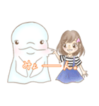 ベルーガと女の子 2（個別スタンプ：17）