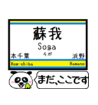 内房線 駅名 今まだこの駅です！（個別スタンプ：1）