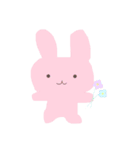 丸いうさぎとかお（個別スタンプ：1）